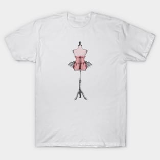 Hand-drawn illustration of fashion designer mannequin T-Shirt